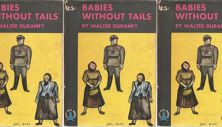 Babies Without Tails cover in a repeated pattern