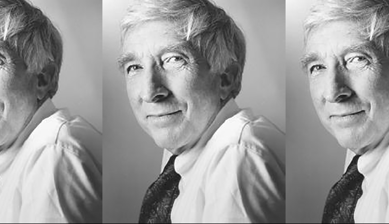 side by side series of three black and white photographs of Updike