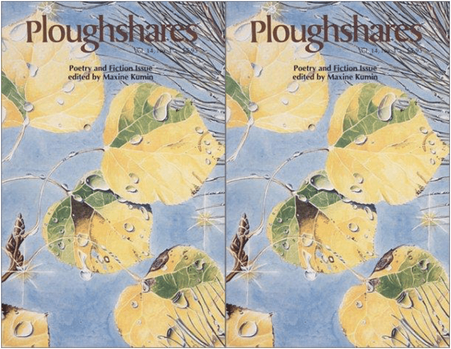 side by side cover of the Ploughshares Poetry and Fiction issue