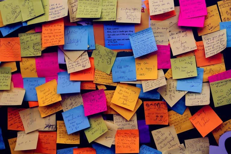 Collection of Post-It notes