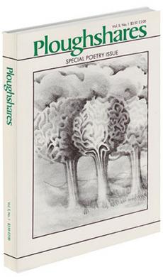 A journal cover with a black and white drawing of three trees