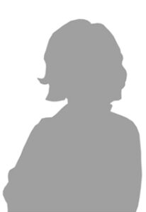 A gray silhouette of a woman from the torso up