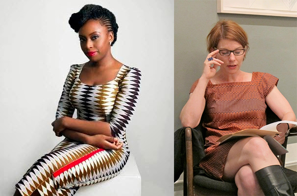Side by side pictures of Chimamanda Ngozi Adichie and Maud Casey