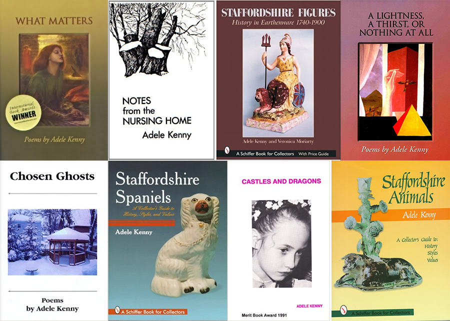 Collage of Adele Kenny's book covers