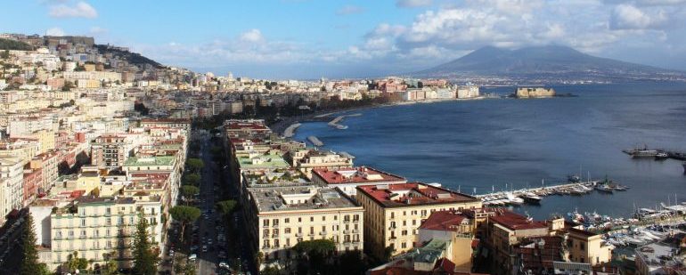 Aerial picture of the city of Naples. 