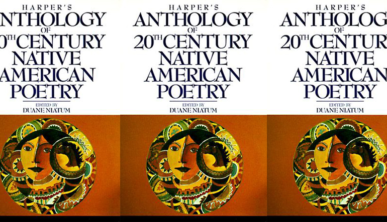 the book cover for the Harper's Anthology of 20th Century Native American Poetry