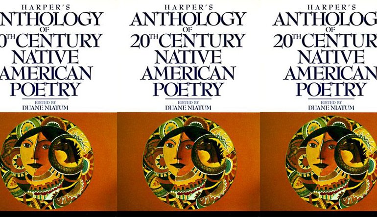 book cover for the Harper's Anthology of 20th Century Native American Poetry