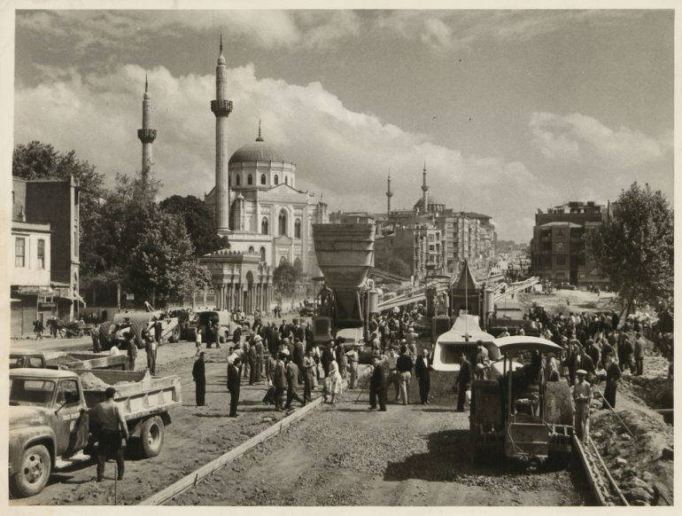 Road-building in Aksaray, 1950s