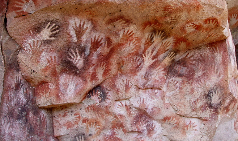 hand cave painting