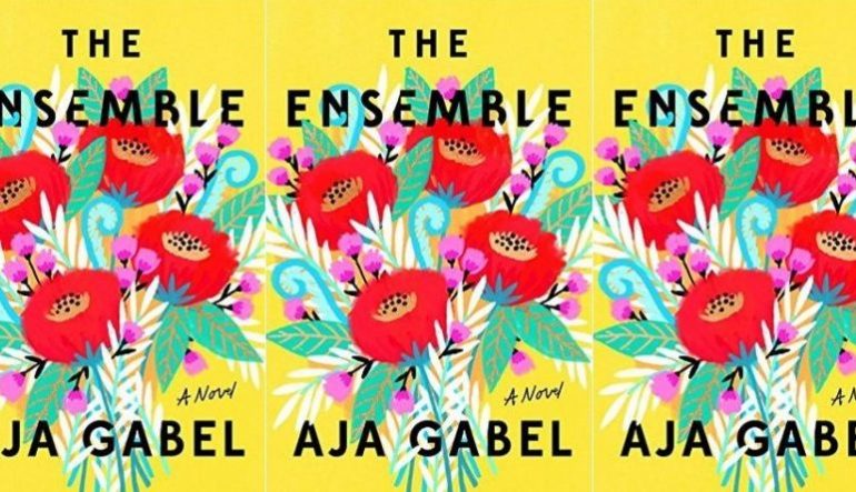 The Ensemble book cover in a repeated pattern