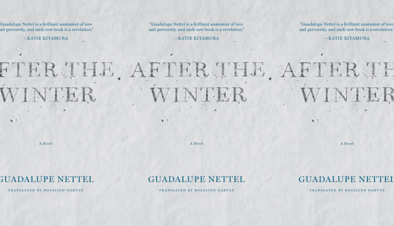 after the winter book cover in repeating pattern 