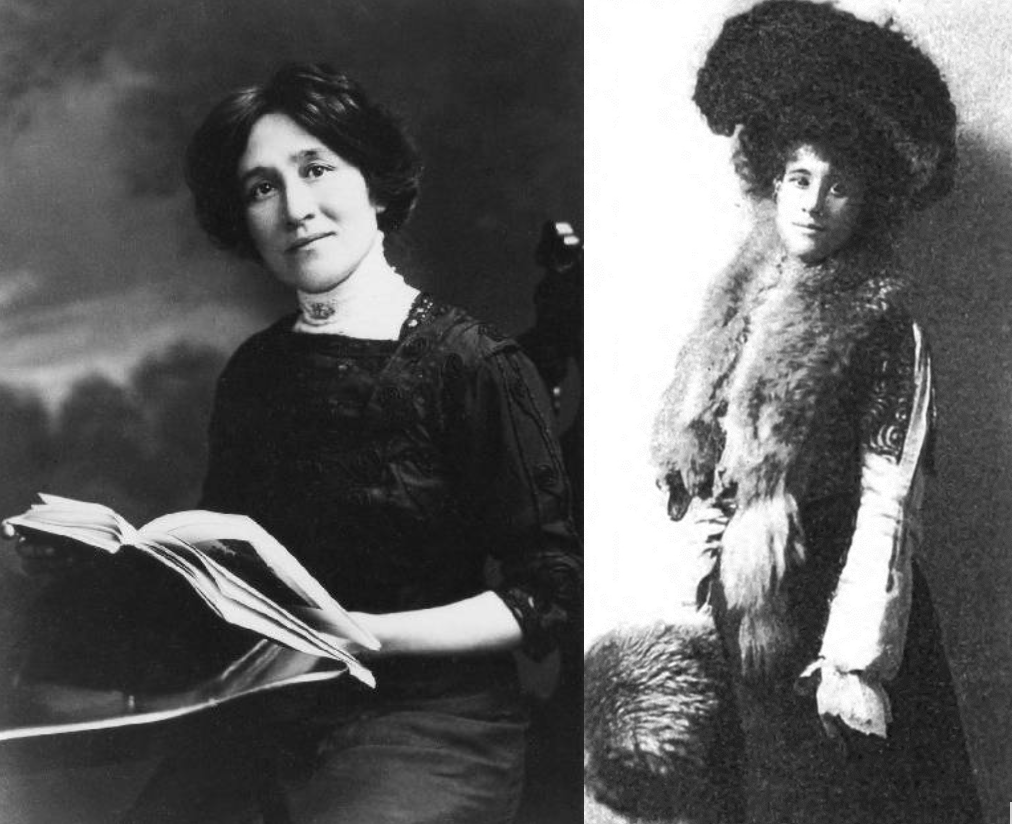Photographs of Edith Maud Eaton (left) and Winnifred Eaton (right).