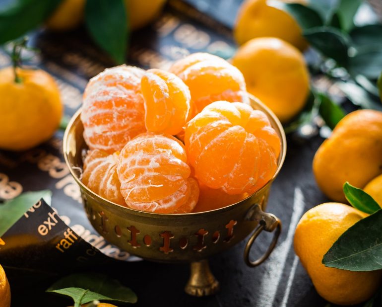 Bowl of mandarin oranges