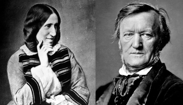 Portraits of George Eliot and Richard Wagner