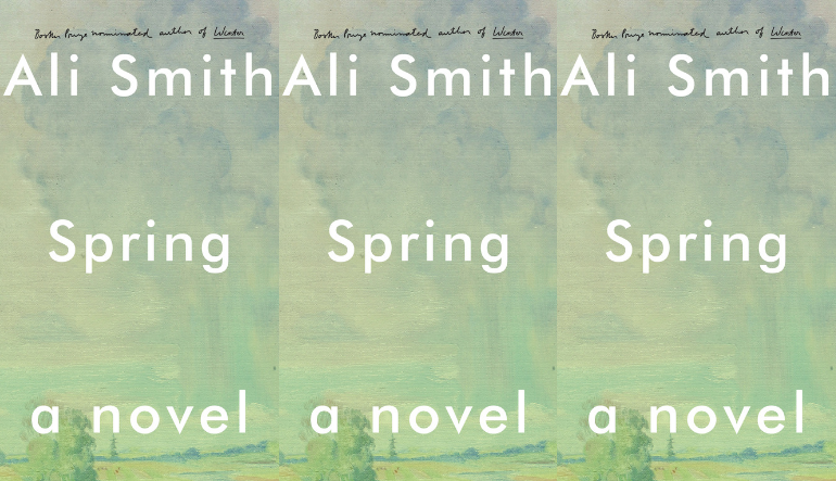 The cover of Spring by Ali Smith side by side.