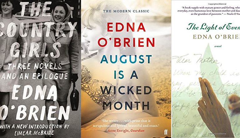 Book covers of works by Edna O'Brien