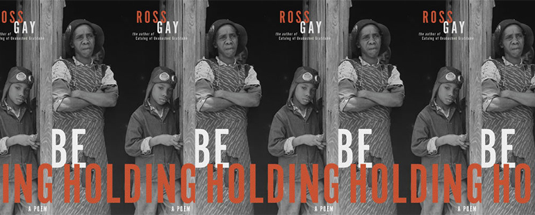 side by side series of the cover of Be Holding by Ross Gay