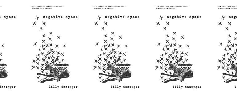side by side series of the cover of Negative Space