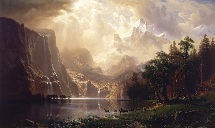 Among the Sierra Nevada California by Albert Bierstadt.