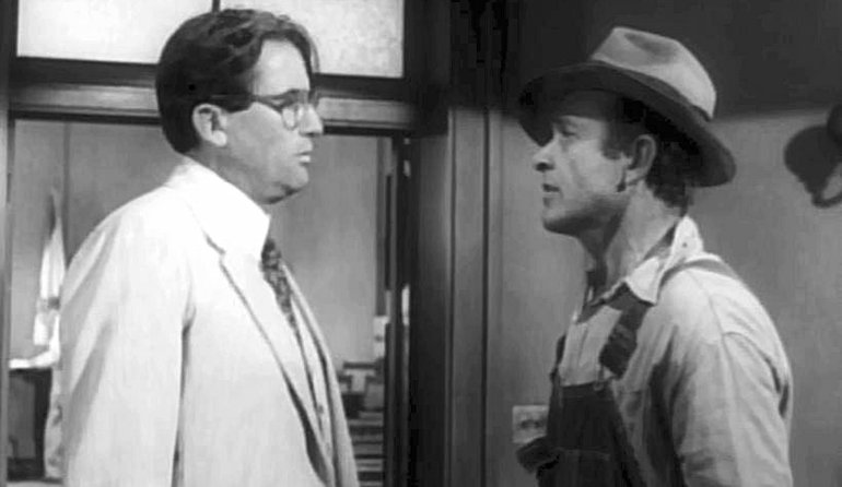 Frame from the To Kill a Mockingbird film. 