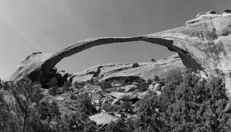 Rock arch formation at Arches National Monument
