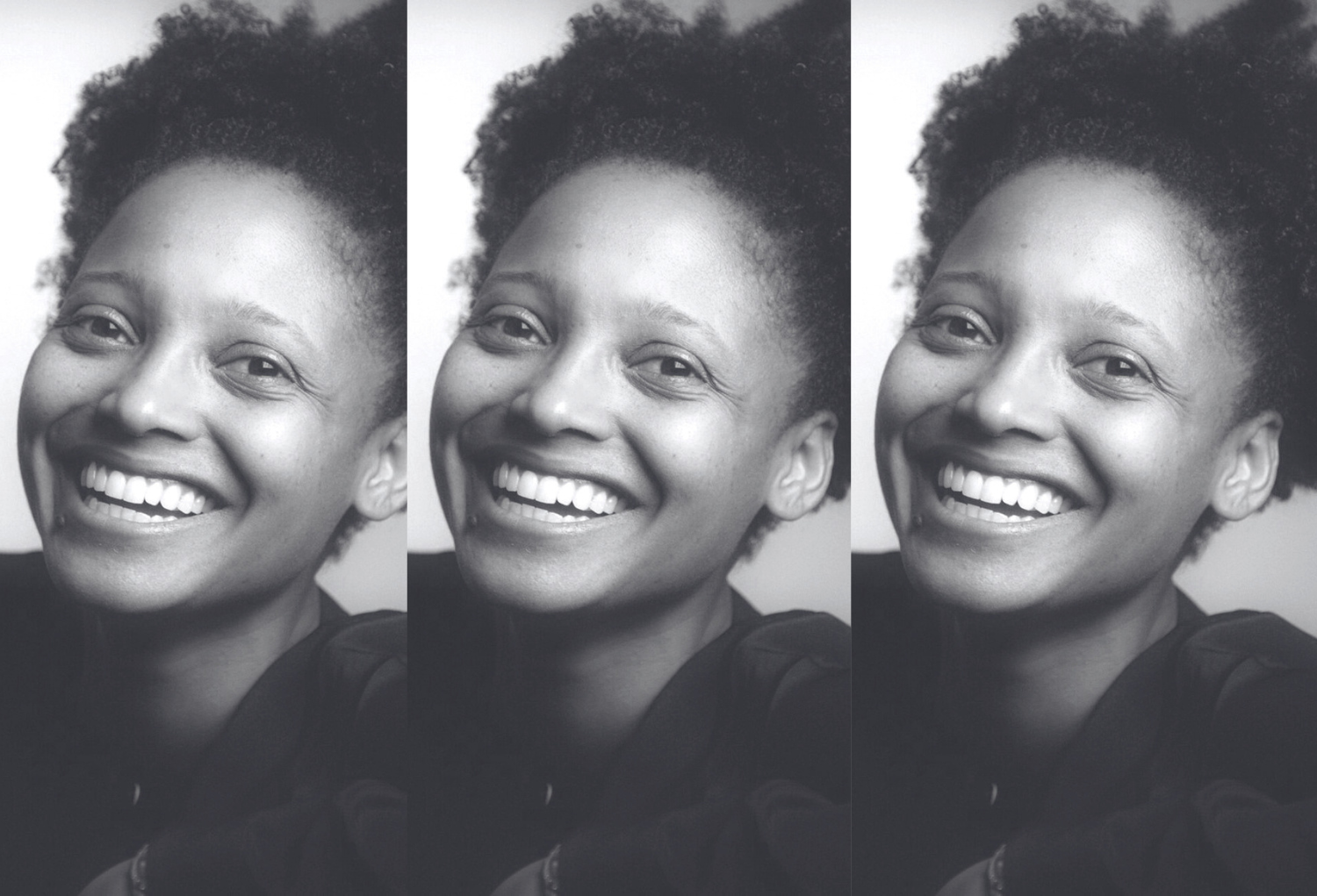 Black and white headshot of Tracy K. Smith