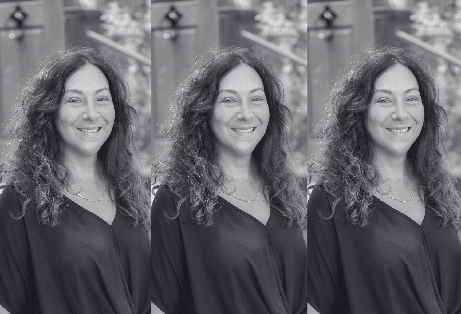 Black and white headshot of Sarah Tindal Kareem